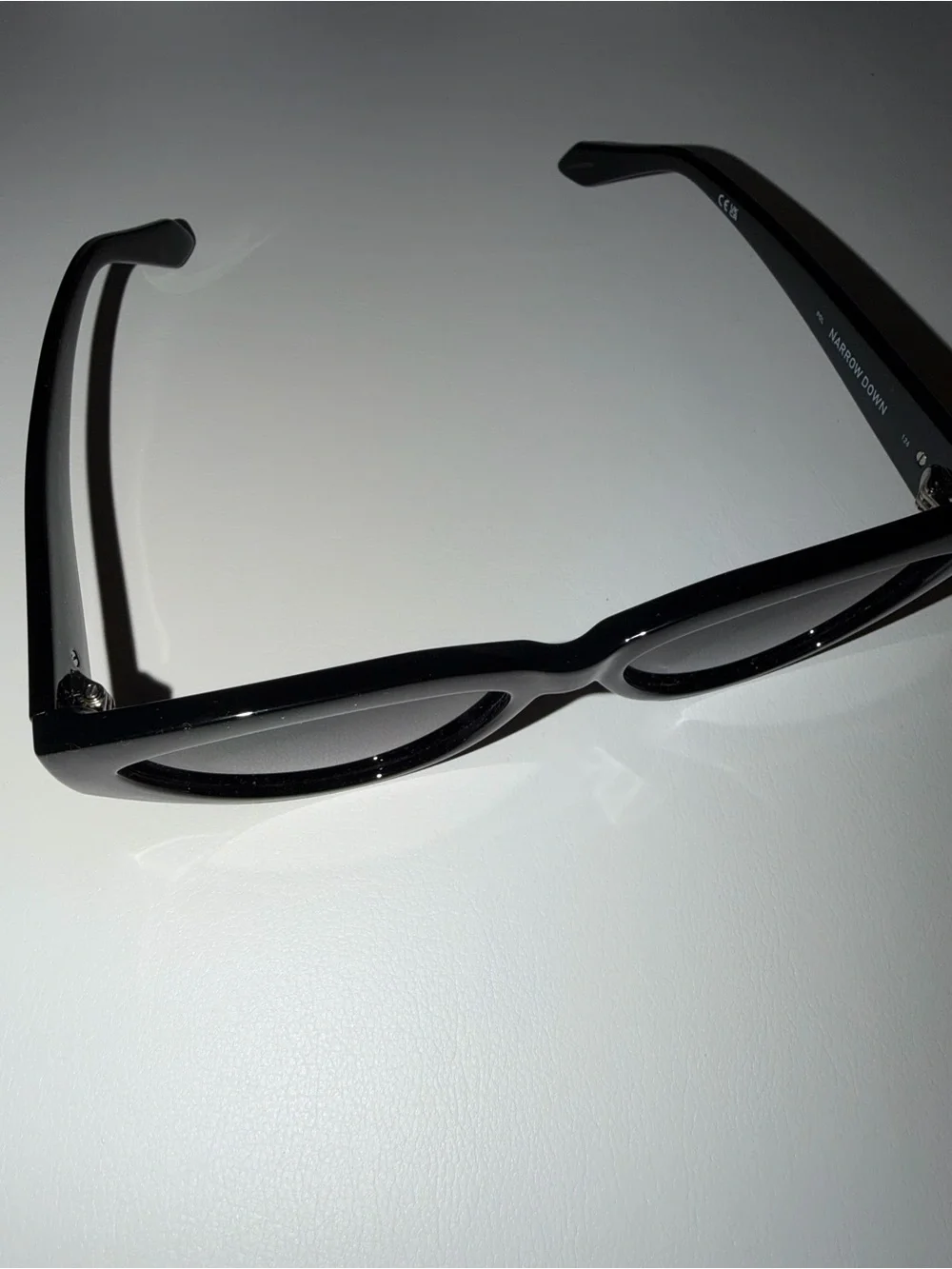 Quay Australia Black Narrow Down Cat Eye Sunglasses Black/Smoke Polarized